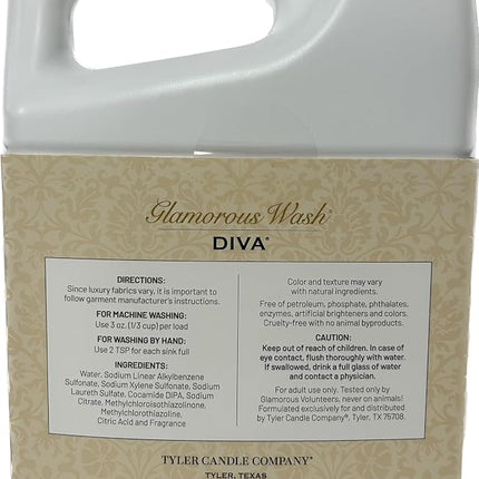 Tyler Glam Wash Laundry Detergent, Diva, Liquid, 64 Fl Oz (Half Gallon) HE Safe