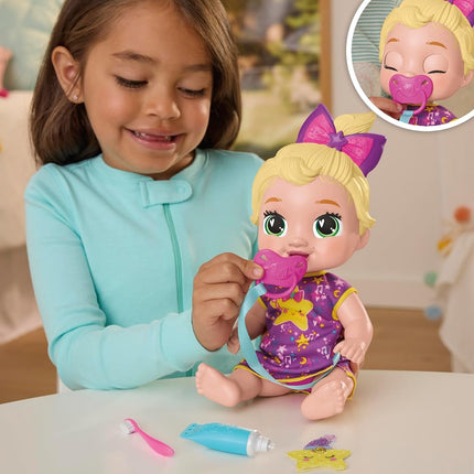 Baby Alive Lil Dreamer LaLa GooGoo Sleepy Baby Doll Set, Blonde Hair, Fun Sleepover Theme, Preschool Toys for Girls & Boys 3 Years & Up