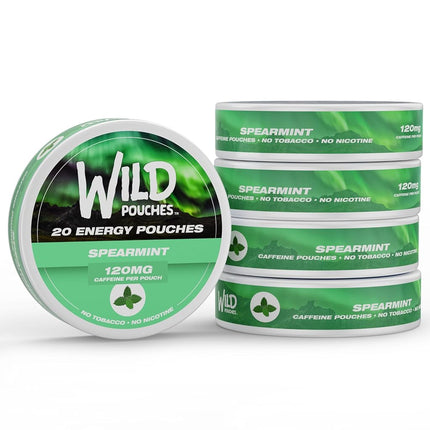 5 Pack 120mg 20 x Spearmint Caffeine Pouches | Nic