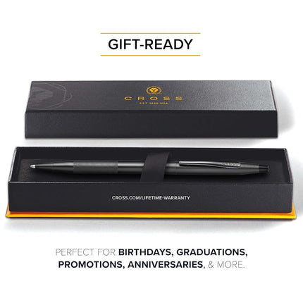 CROSS Classic Century Black PVD Ballpoint Pen with Micro-knurl Detail