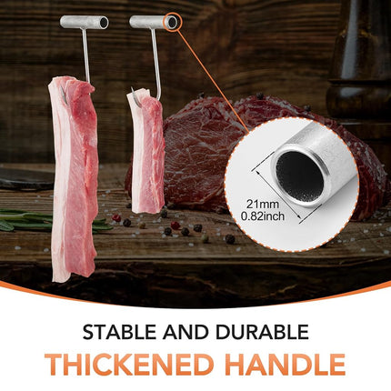 ARTOYS Stainless Steel Meat Hook - 2Pcs - T-Shaped Butcher's Hook for Easy Processing,T-Handle Boning Hooks,Great Hook for The Home-Butcher