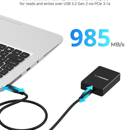 SABRENT SD Express 7.1 USB C Card Reader, USB 3.2 External Memory Card Reader high speed Data transfer 985 MBps, SD-Express adapter compatible with V90, V60, V30, UHS-II, UHS I, SD Cards (CR-SDX7)