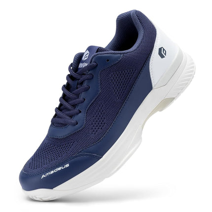 FitVille Mens Wide Tennis Shoes,Breathable Badmint