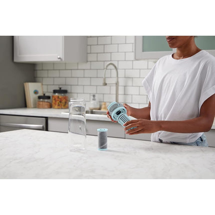 Contigo Clybourn Plastic FreeFlow Filter Water Bottle with AUTOSEAL spill-proof Lid 24oz., Salt