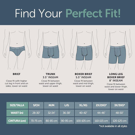 Hanes Originals Supersoft Boxer Briefs, Viscose from Bamboo Men's Underwear, Solids & Prints, 3-Pack, Grey/Green/Navy, XL