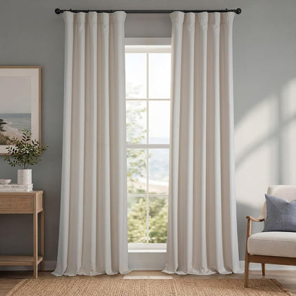 HPD Half Price Drapes Faux Linen Textured Room Dar