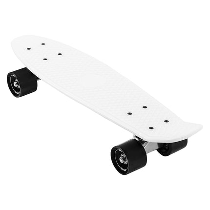 Retrospec Quip Mini Cruiser Skateboard 22.5" and 27" Classic Retro Plastic Cruiser Complete Skateboard with ABEC 7 Bearings and PU Wheels Compact Board with Grippy, Molded Waffle Deck