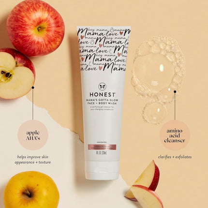 Honest Mamas Gotta Glow Face plus Body Wash For Kids 8 oz Body Wash