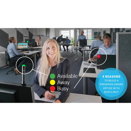 Busylight UC Omega USB Busy Light – LED Status Indicator for Office & Home Working – Call, Meeting & Focus Light – Works with Microsoft Teams, Zoom, Webex & More