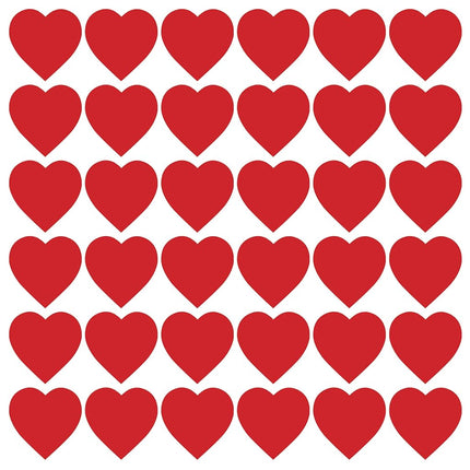 Beistle 77760-12 36-Piece RedPrinted Heart Cutout,