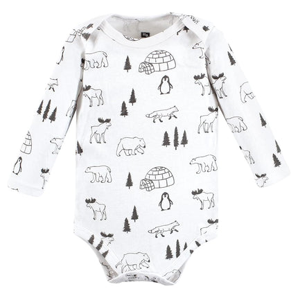 Hudson Baby Grenouillères unisexe en coton à manches longues, Chill Out Penguin, 0-3 mois