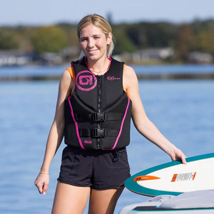 O'Brien Women's Traditional Neoprene USCGA Life Jacket, Pink, Medium