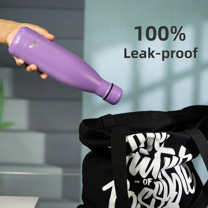 Konokyo Insulated Water Bottles,25oz Double Wall Stainless Steel Vacumm Metal Flask for Sports Travel,Lavender