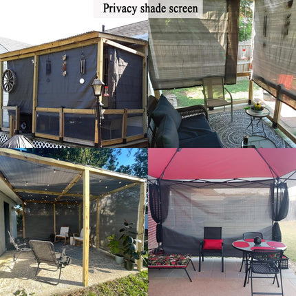 Vocray 90% Sun Shades for Patio, 1.8x4.5 M Patio Shade Cloth, Gray Breathable Sunshade screen Fabric, Uv Block Shade Netting for Pergola, Balcony, Backyard, Deck, Porch, Pool, Carport
