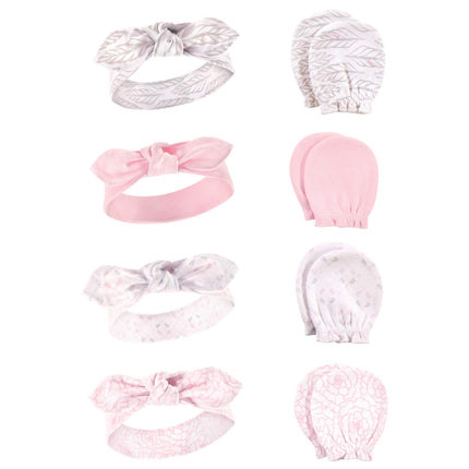 Hudson Baby Baby Girls' Cotton Headband and Scratc