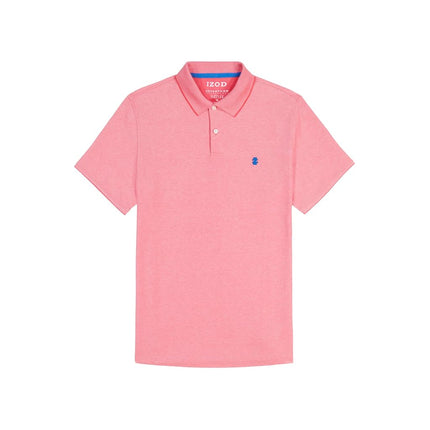 Izod Men's Advantage Performance Short Sleeve Fashion Polo Shirt, Dubarry, Medium