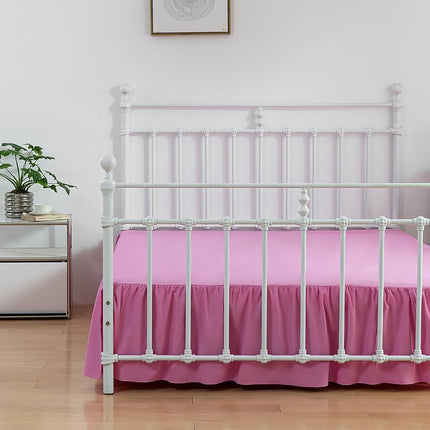 xuan dian Bed Skirt Full Size Ruffled Bed Skirts with Split Corners