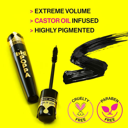 Wet n Wild Big Poppa Mascara, Blackest Black, 8ml