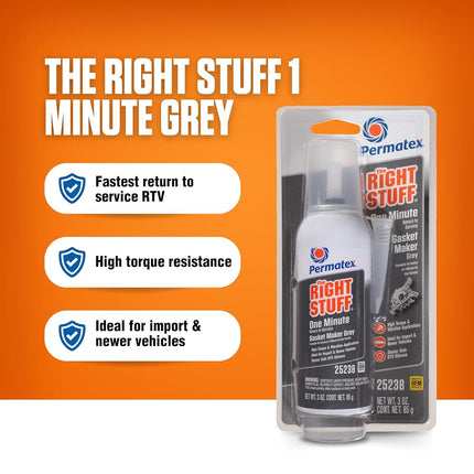 Permatex 25238 The Right Stuff Grey Gasket Maker, 3 oz.