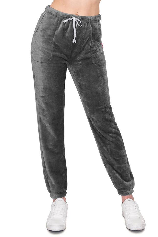 ALWAYS Women's Velvet Velour Joggers - Basic Premium Soft Stretch Warm Winter Sweatpants Pants Floral 1882 Black L