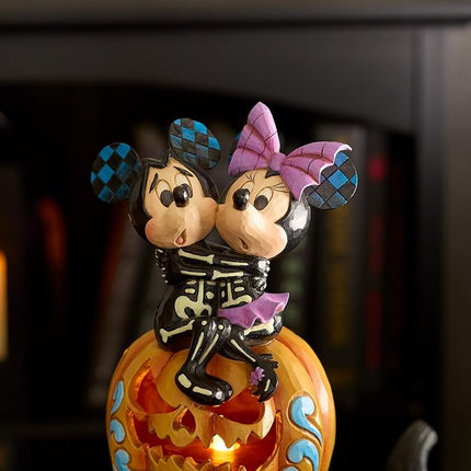 Disney Traditions 6016596 Mickey & Minnie Scaled Skeletons Halloween