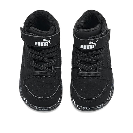 PUMA - Infants Rebound Layup NBK Mountain Park V I Shoes, Color Black/Black, Size: 8 UK