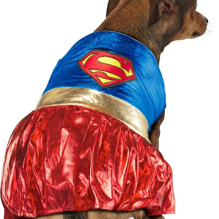 DC Comics Pet Costume, Supergirl, Large, Neck to Tail 22", Chest 23"
