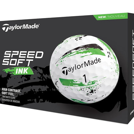 TaylorMade Golf SPEEDSOFT Ink Golf Balls Green ONE Dozen