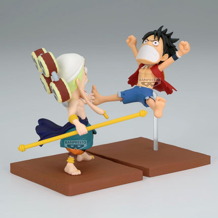 Banpresto Monkey D. Luffy & Enel One Piece - World Collectable Log Stories 8cm Figure