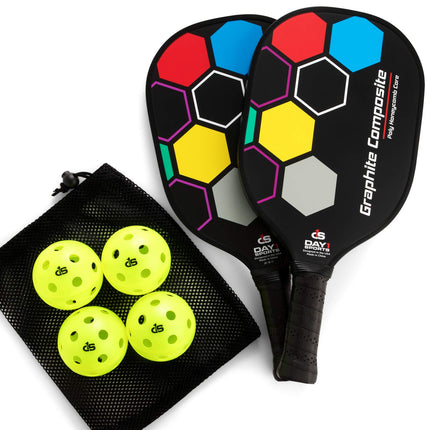 Premium Pickleball Set – 2 Paddle Set with Mesh Ca