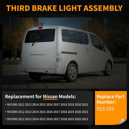 923-153 Luz de freno de montaje alto central compatible con modelos selectos de Nissan