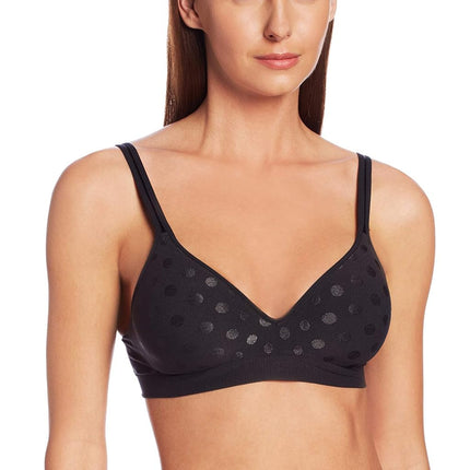Hanes Women's Perfect Coverage Wireless Bra with Foam, ComfortFlex Fit, Smart Sizes S-3xl+, Black, XL