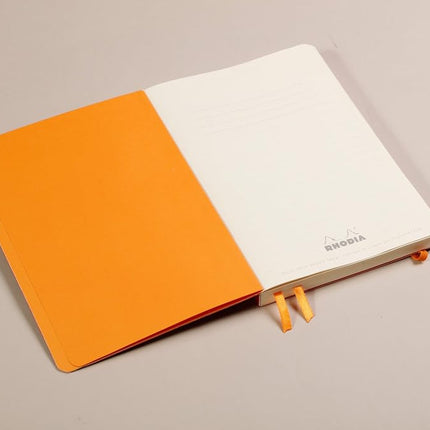 RHODIA 117743C - Soft Notebook Bullet Journal Goalbook Chocolate - A5 - Dotted Dot - 240 pages - 90g Ivory Clairefontaine Paper - 2 Ribbons, Elastic Closure - Faux Leather Cover
