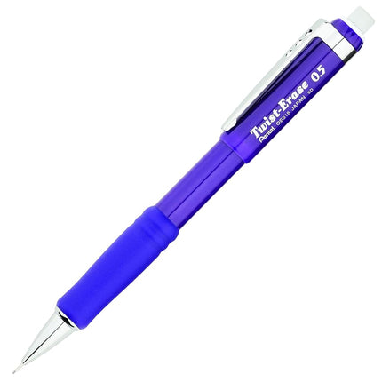 Pentel Twist-Erase III Mechanical Pencil,0.5mm, Violet Barrel, 12 Pack (QE515V)