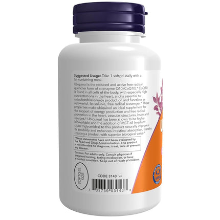 NOW Ubiquinol 100 mg,120 Softgels