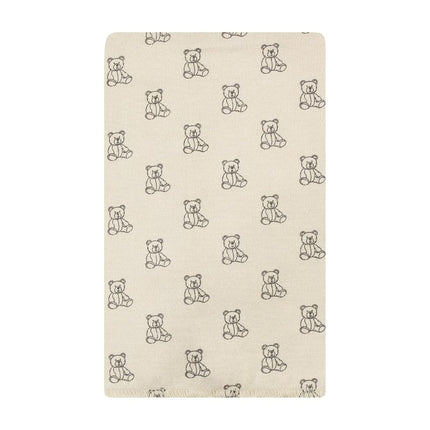 Hudson Baby Unisex Baby Cotton Flannel Burp Cloths, Teddy Bears 10 Pack, One Size