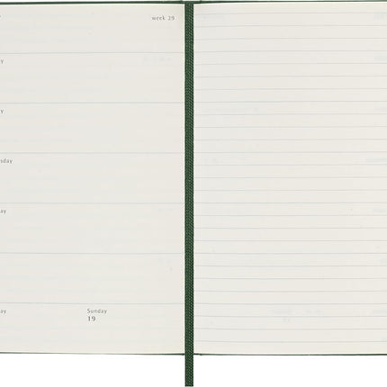 Moleskine Classic 12 Month 2026 Weekly Planner, Hard Cover, Pocket (3.5" x 5.5"), Myrtle Green, 144 pages