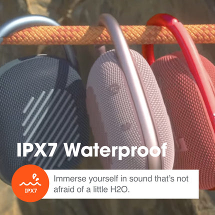 OLKIEQZ Clip 4: Portable Speaker with Bluetooth, Built-in Battery, Waterproof and Dustproof Feature - Teal