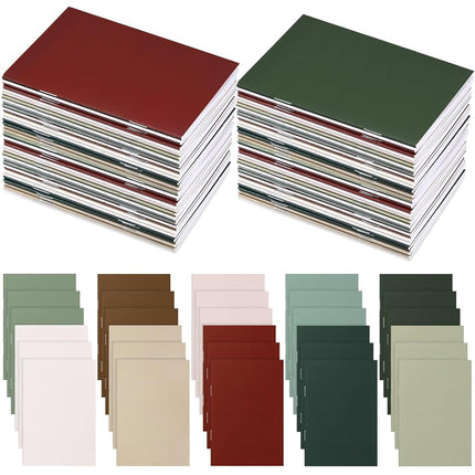 Eaasty 50 Pcs Mini Notebooks Lined Paper Bulk, Mul