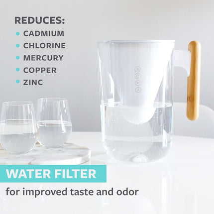 Soma Replacement Filters - Two Pack Replacement Filters for Soma 6-Cup, 10-Cup & 6-Cup Carafe - Reduces Chlorine Taste & Odour - Filters Contaminants - Eco-Friendly Design with Plastic Coconut Shells