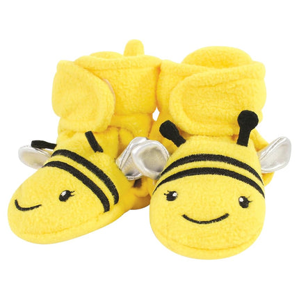 Hudson Baby baby-girls Cozy Fleece Booties, Ladybug Bee, 2 Toddler