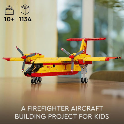 LEGO Technic Firefighter Aircraft 42152 Model Airplane Toy for Kids, Blue