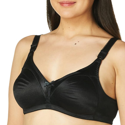Maidenform DF3820 Women's Double Support Wire-Free Bra, Black (Noir Xbk), 38DD (Manufacturer Size: 85E)