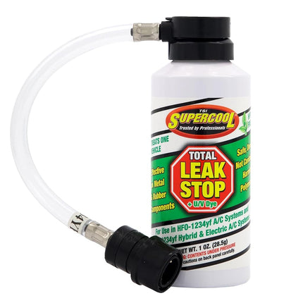 TSI Supercool 39241B-YF Total Leak Stop and U/V Dye, 1 oz (HFC Free BOV Can with 1234yf Adapter, Retail Box)