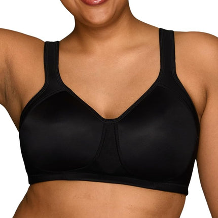 Sujetador sin aros Vanity Fair Women's Sport Full Figure 71500, Negro medianoche, 38DD