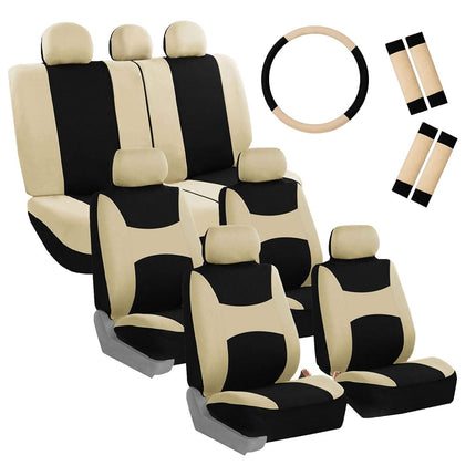 FH Group Light & Breezy Cloth Car Seat Covers, 7 S