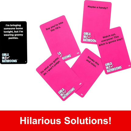 Mattel Games Girls in Bar Bathrooms Adult Party Game for Girls and Bachelorette Parties for 3 or More Players for a Hilarious Game Night of Memories