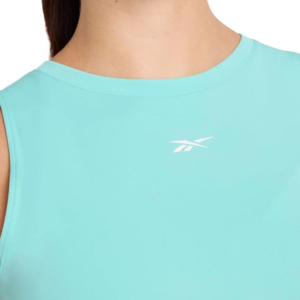 Reebok Apparel Women's Id Train Tech Crewneck Tank Top, Ai Aqua, XL