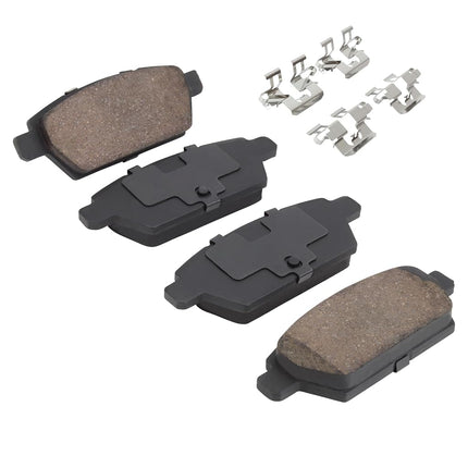 QUALITY-BUILT Premium Ceramic Rear Brake Pads (1001-1161C) Compatible with Ford Focus 2010, Fusion 2012-2006, Lincoln MKZ 2012-2007, Zephyr 2006, Mazda 6 2013-2006, Mercury Milan 2011-2006
