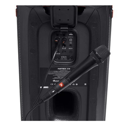 JBL PartyBox Mic 100: Micrófono vocal dinámico con cable, Rendimiento de calidad, Rejilla metálica con filtro anti-viento, Fácil de usar, Patrón polar cardioide, Diseño industrial premium (Negro)